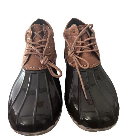 Tommy Hilfiger brown waterproof duck booties size 8 - Picture 4 of 7